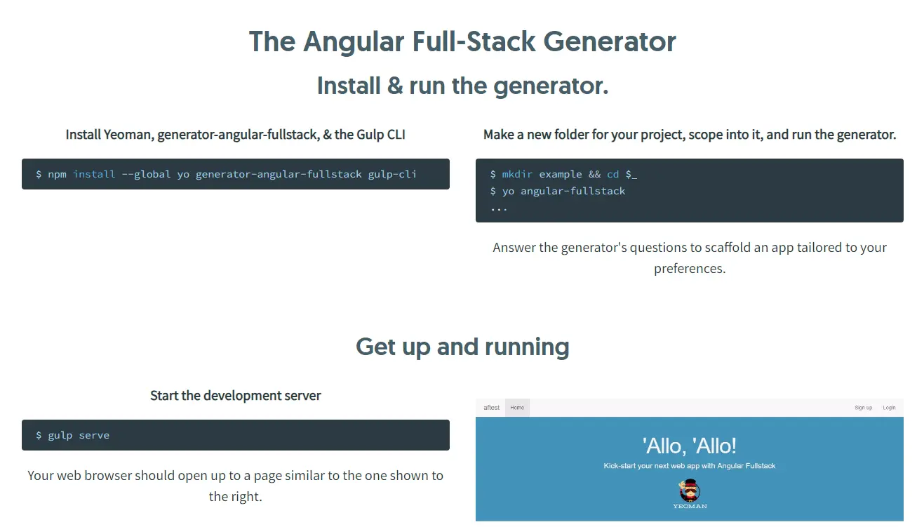 Generator Angular